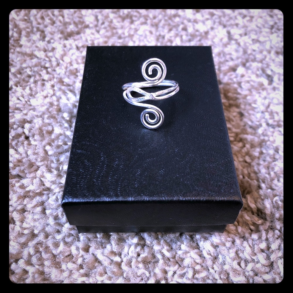Silver Plated Swirl Ring